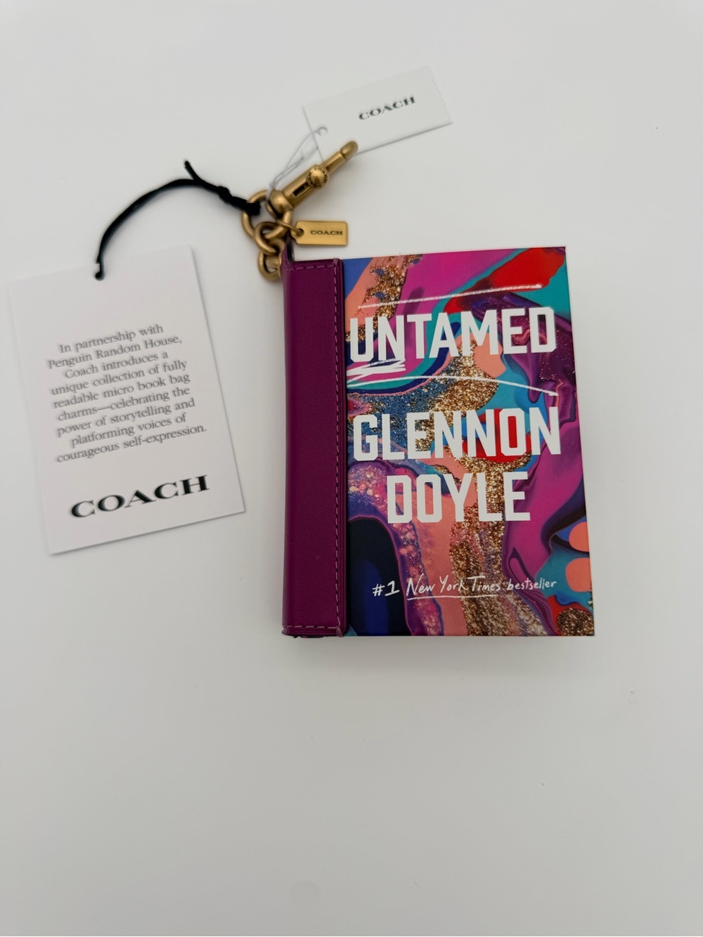 COACH Untamed by Doyle Mini Book Bag Charm